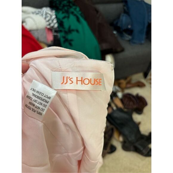 JJ’s House Women's A-line Ruffle Chiffon Bridesmaid Dress Blush Pink Size 2 NWT - Picture 9 of 12